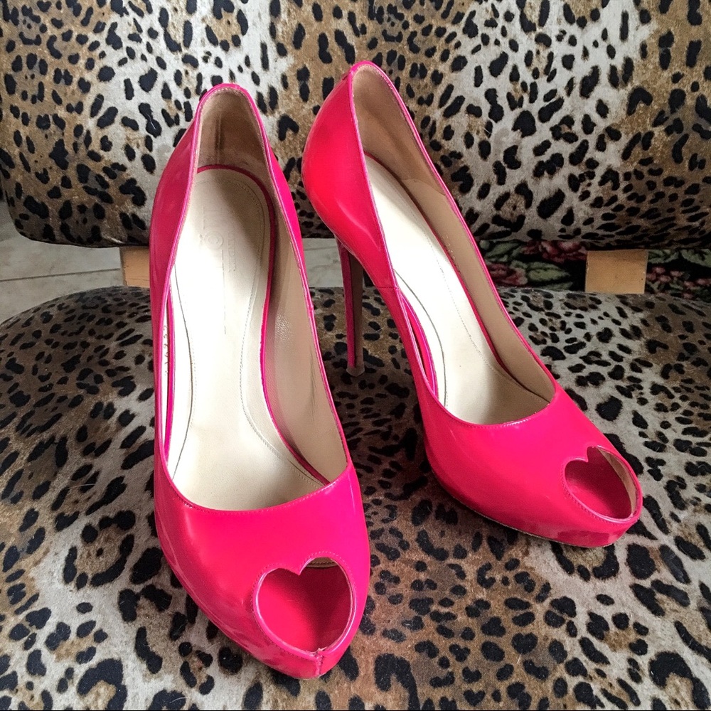 Alexander McQueen Heart Peep Toe Heels